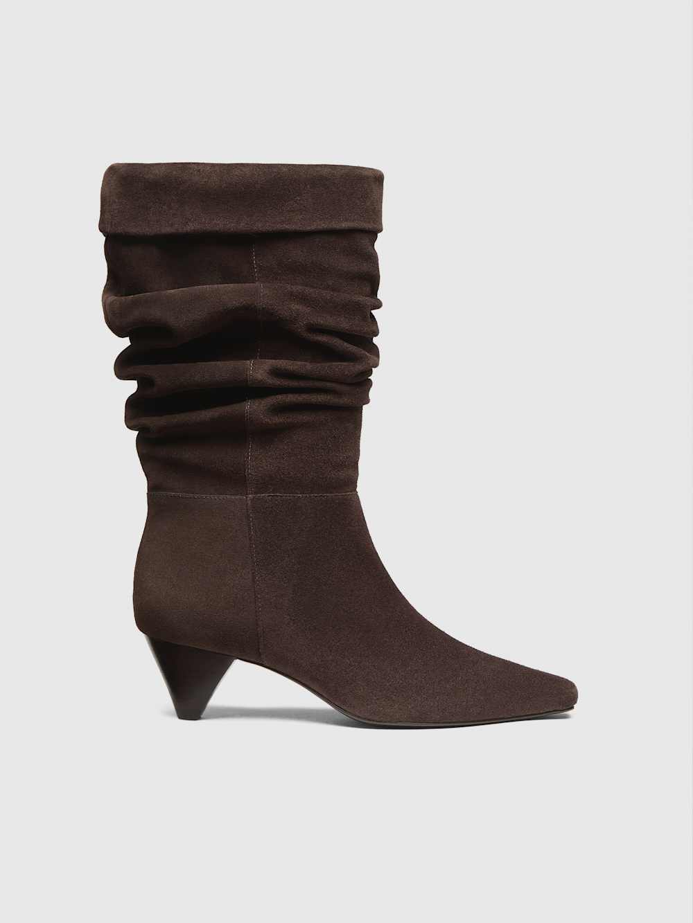 Davina Slouch Boot - Boss Suede