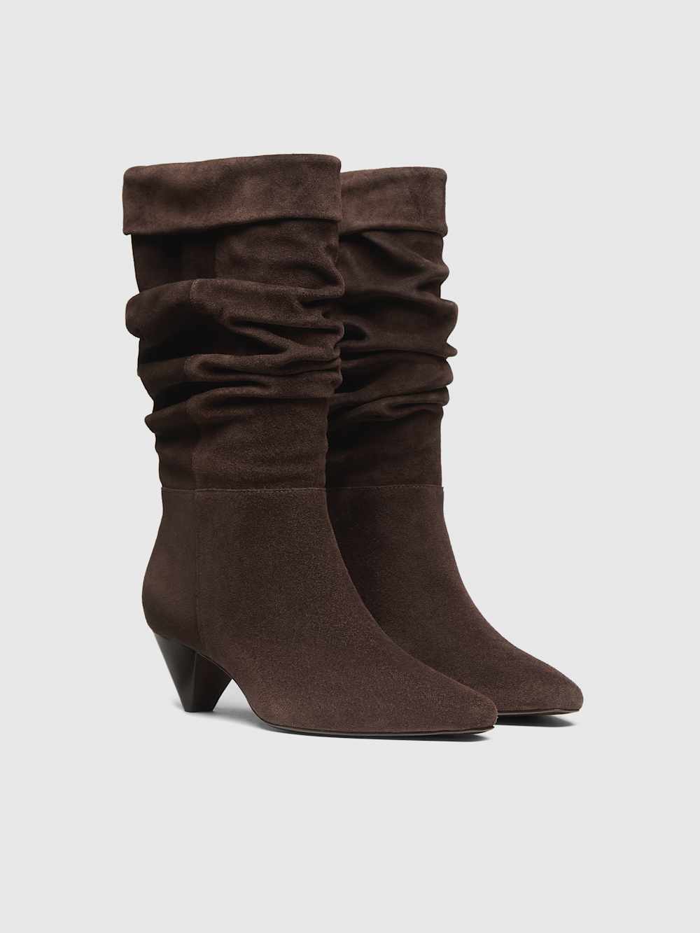 Davina Slouch Boot - Boss Suede