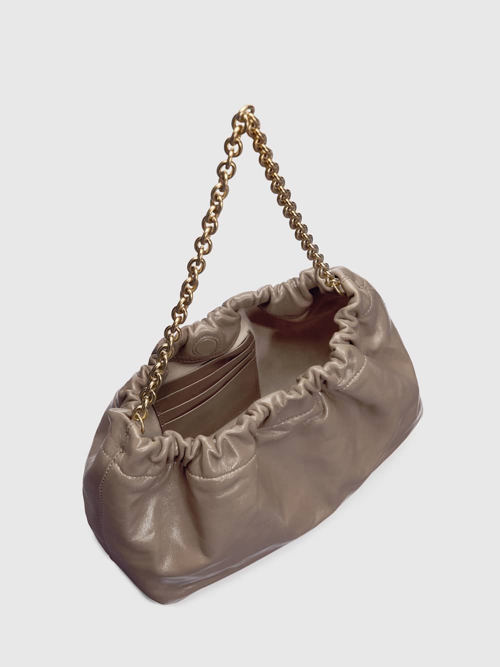 Dahlia Shoulder Bag - Taupe Leather