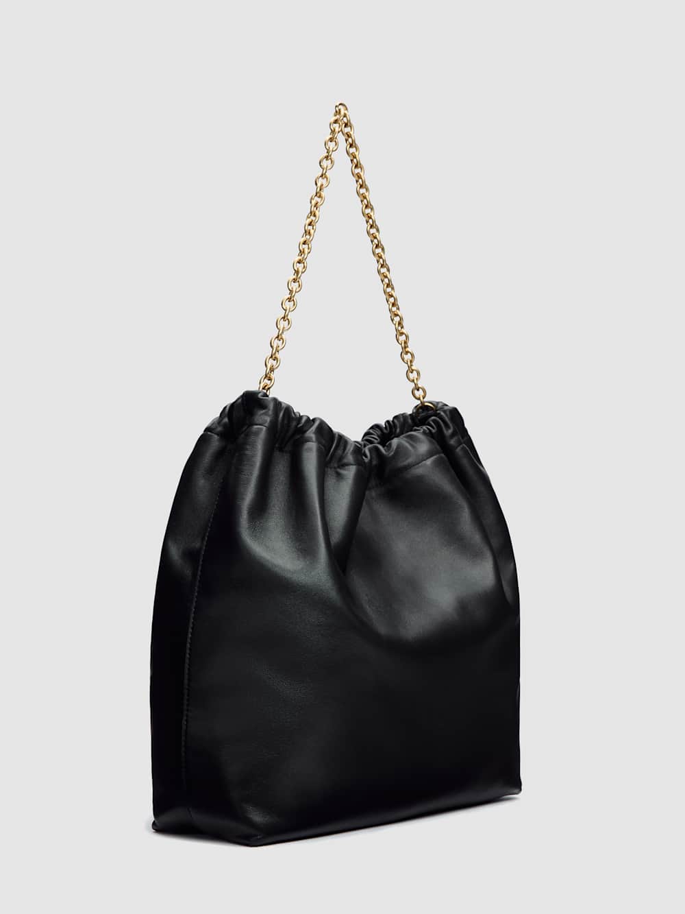 Dahlia Tote Bag - Black Leather