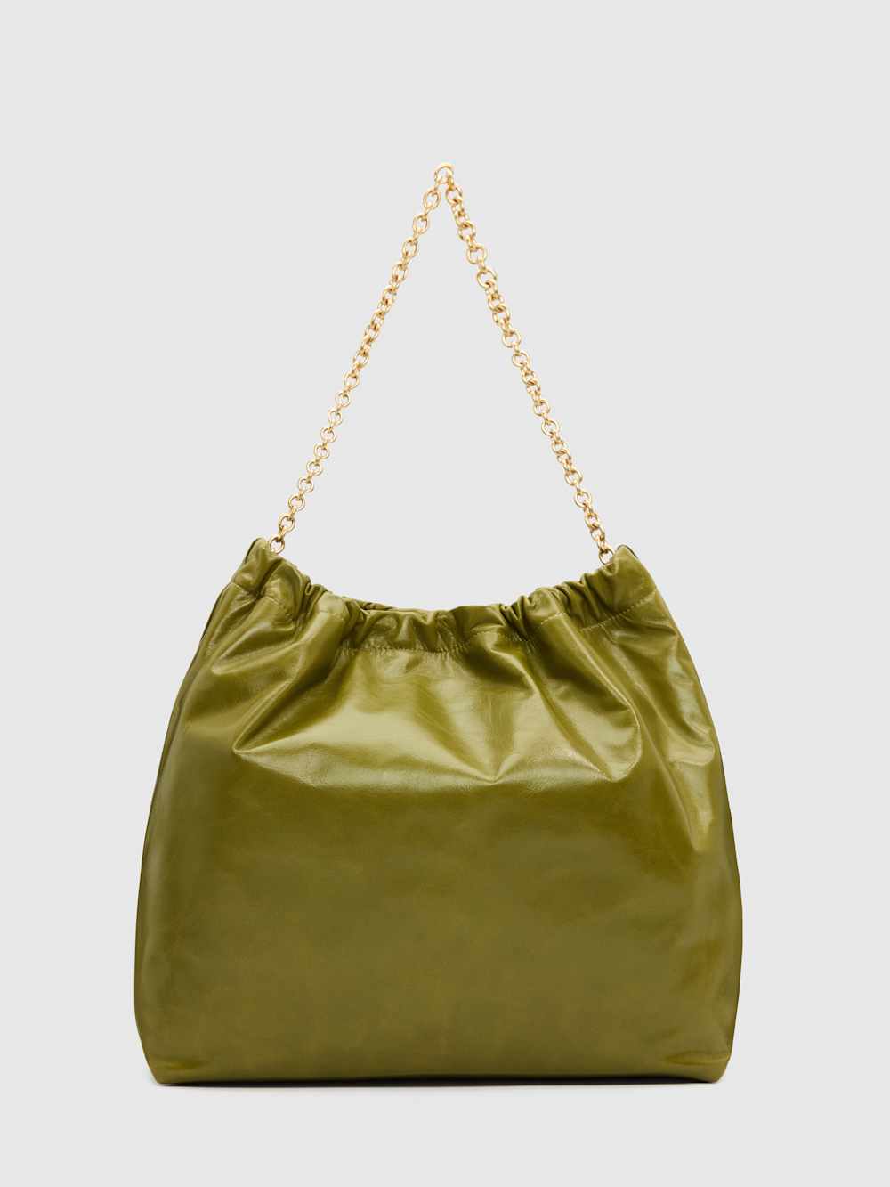 Dahlia Tote Bag - Apple Green Leather