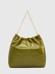 Dahlia Tote Bag - Apple Green Leather