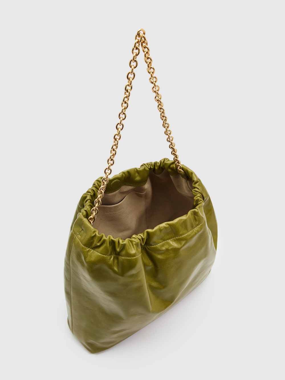Dahlia Tote Bag - Apple Green Leather