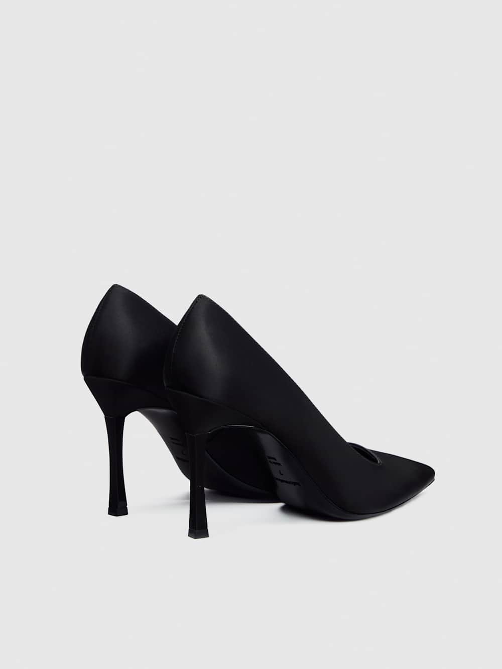 Joelle Heeled Pump - Black Satin