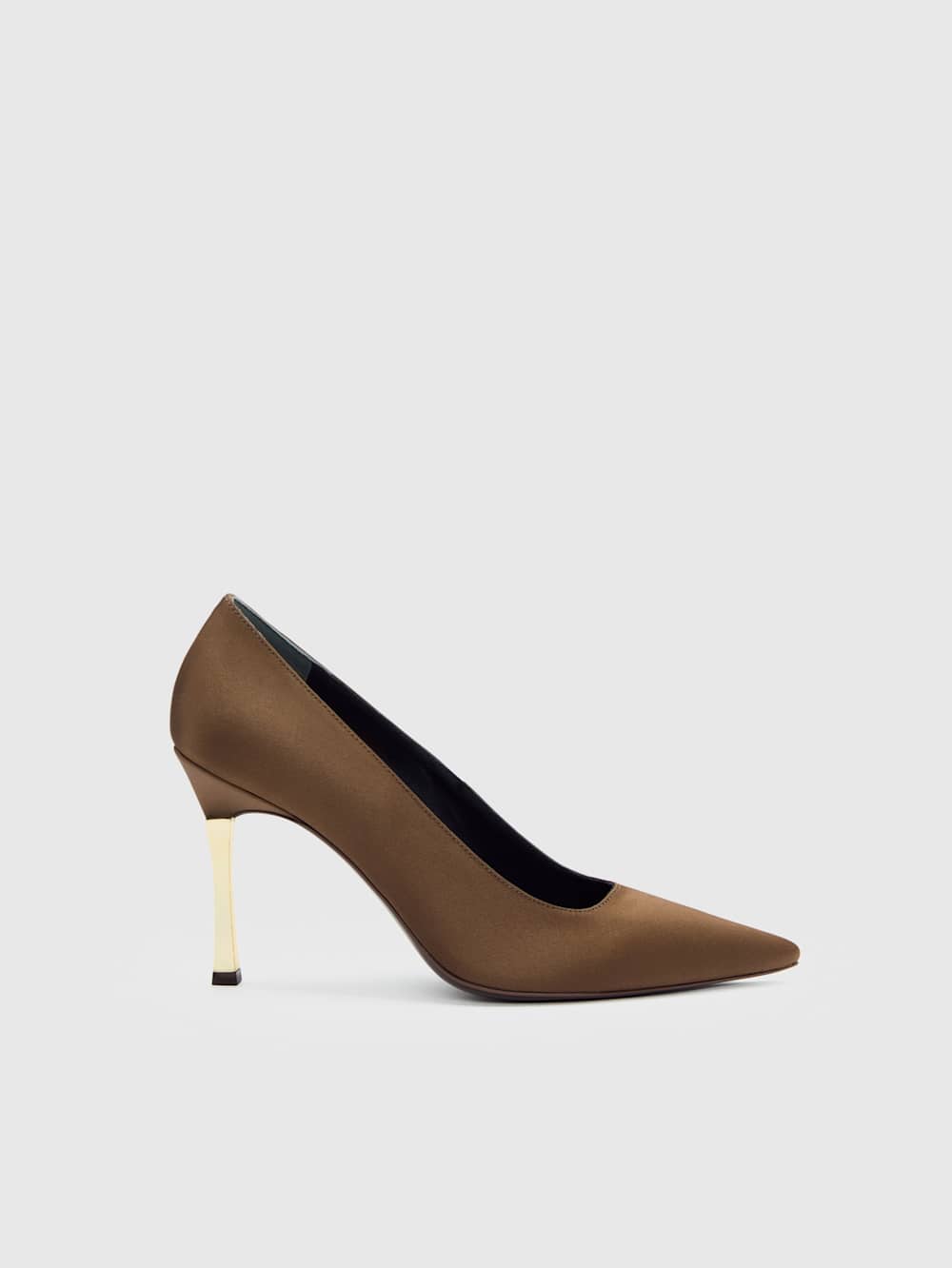 Joelle Heeled Pump - Pinecone Satin