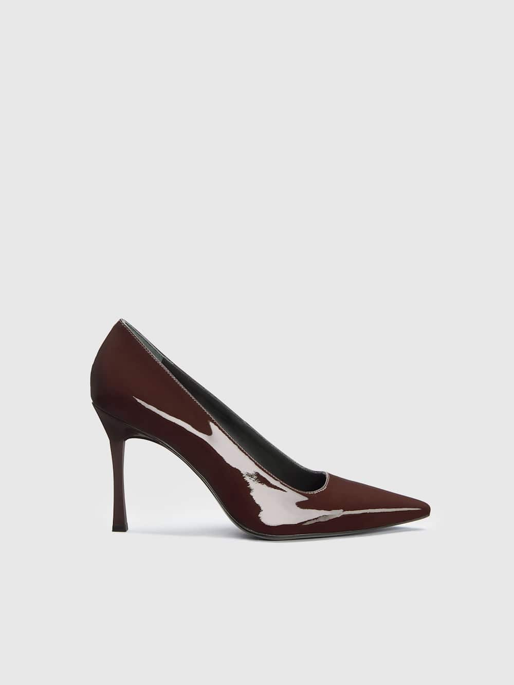 Joelle Heeled Pump - Rum Raisin Patent