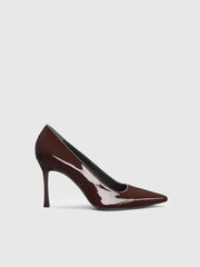 Joelle Heeled Pump - Rum Raisin Patent