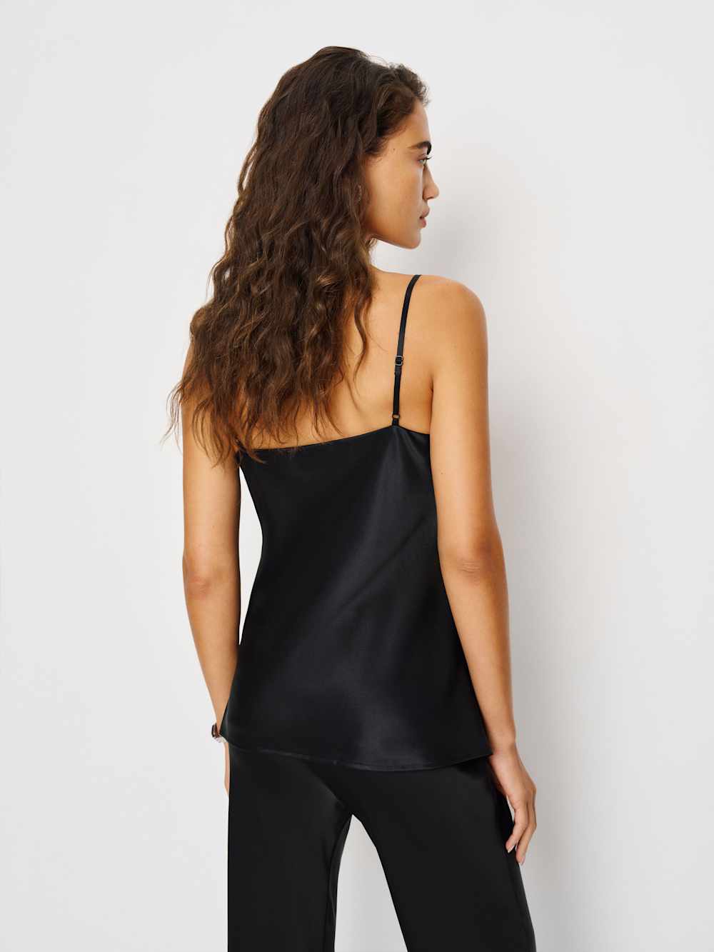 Lila Silk Top - Black