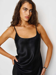 Lila Silk Top - Black