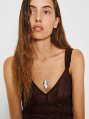 Carmel Necklace - Silver Ivory