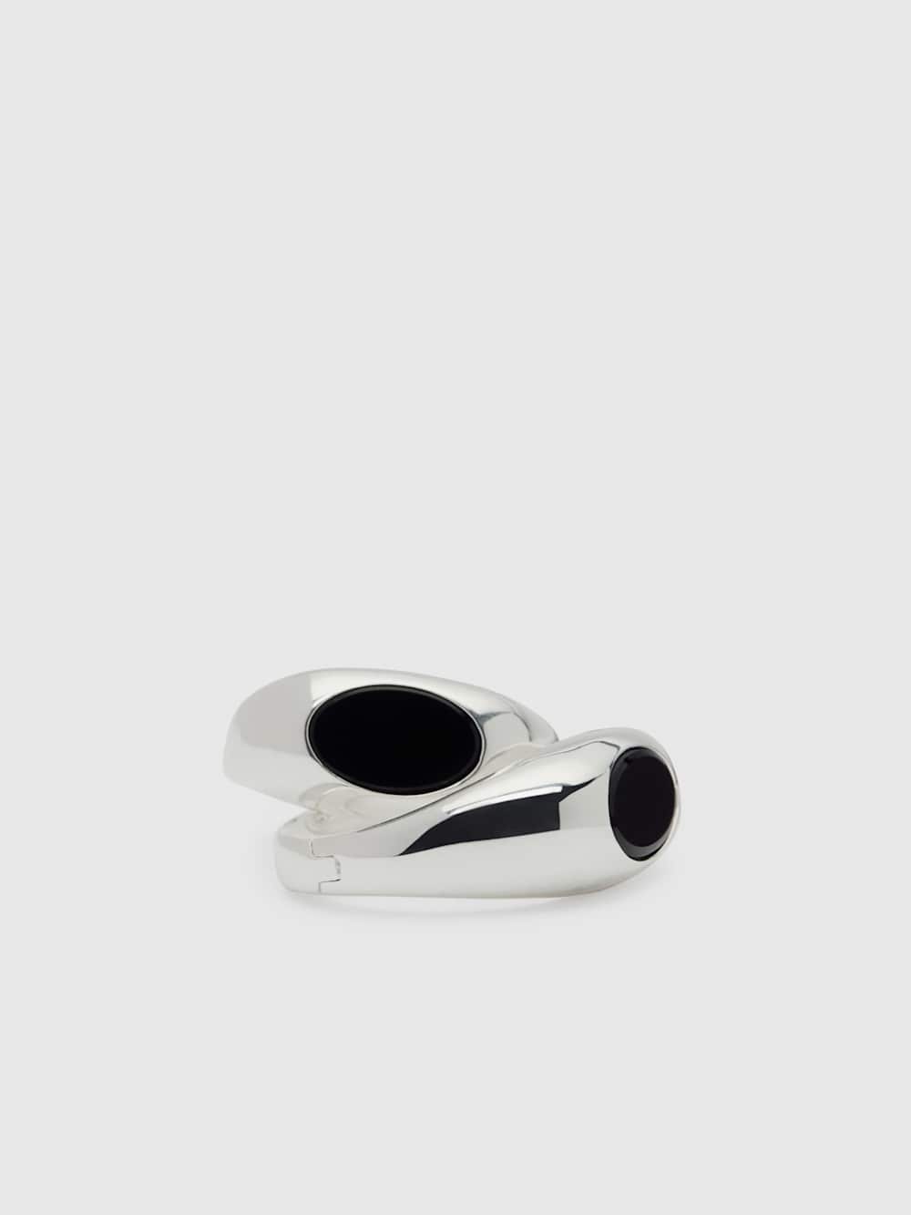 Mabel Earrings - Silver Onyx