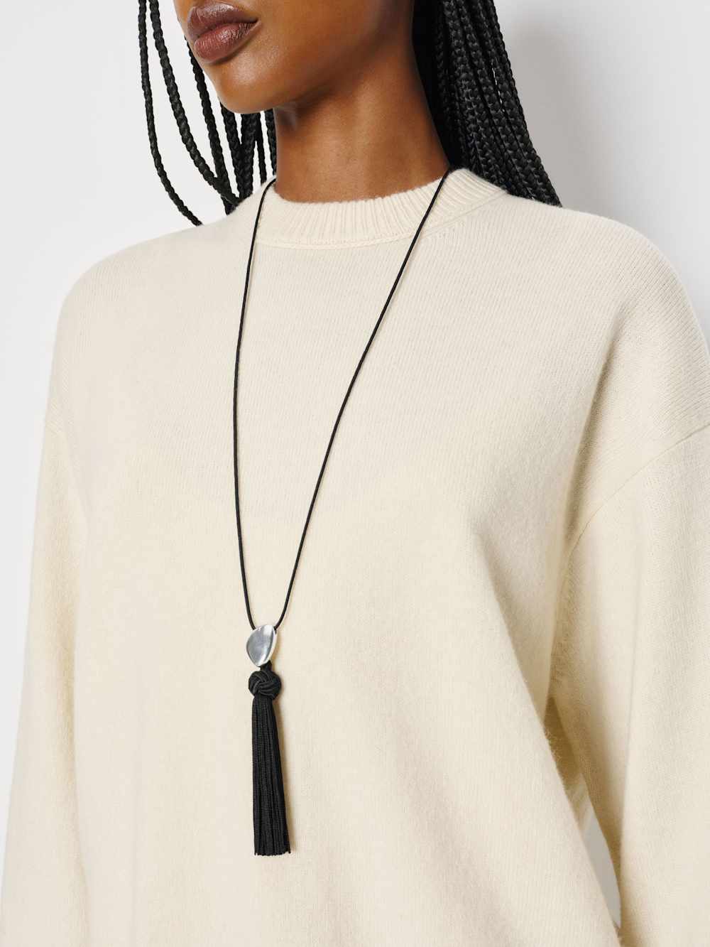 Dolores Tassel Necklace - Silver